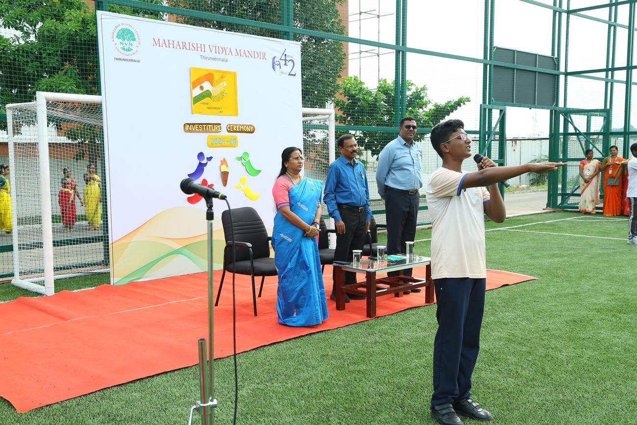 Maharishi Vidya Mandir, Thiruneermalai - Investiture Ceremony & Independence Day 2025-26
